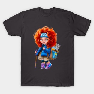 A red-haired curly girl T-Shirt